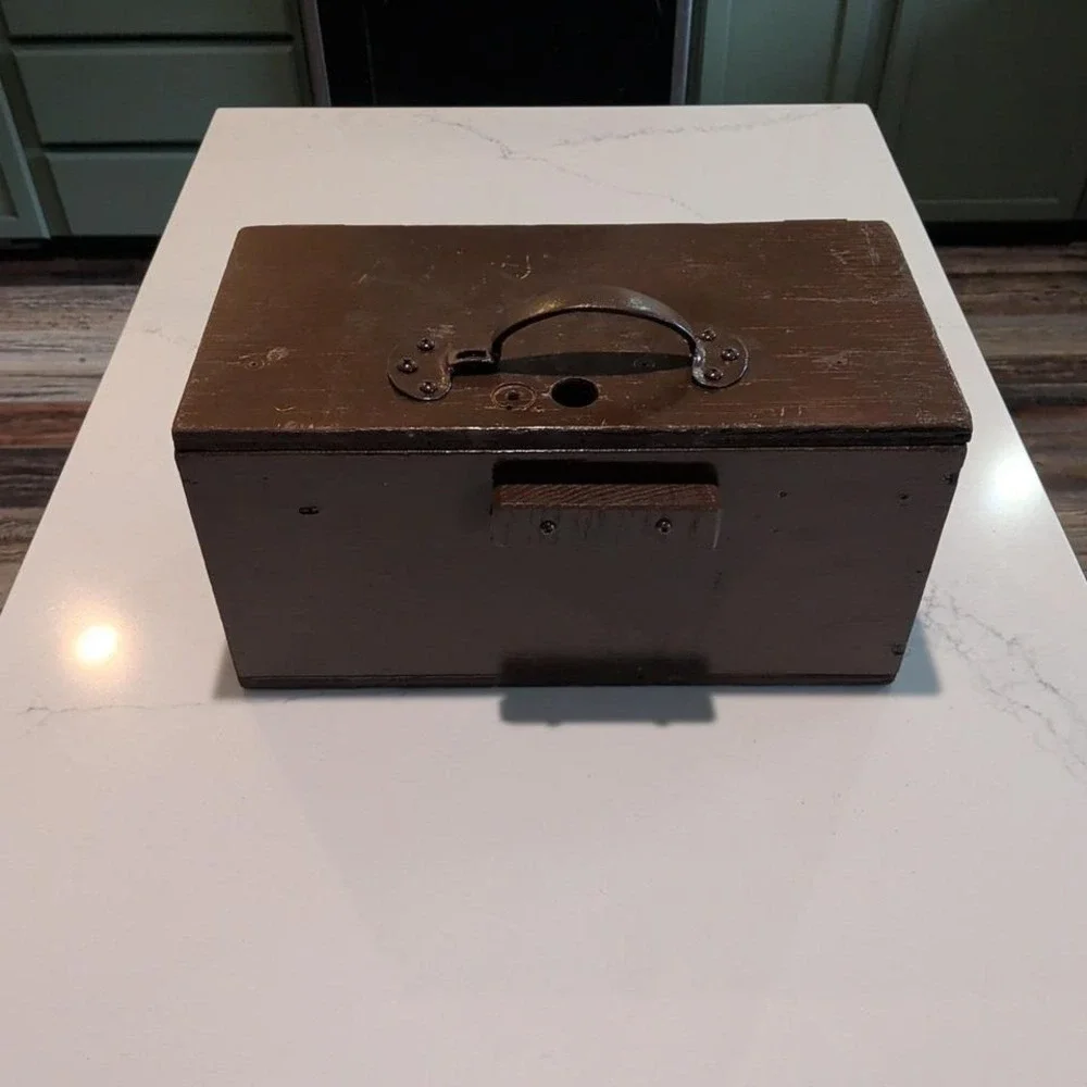 Handmade Wooden Storage Box With Handle